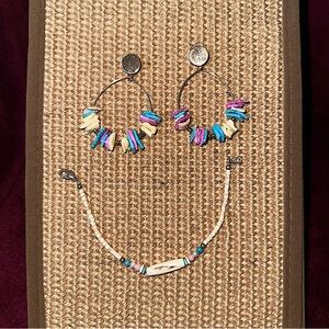 Beachy Earring and Bracelet Set🏝️☀️